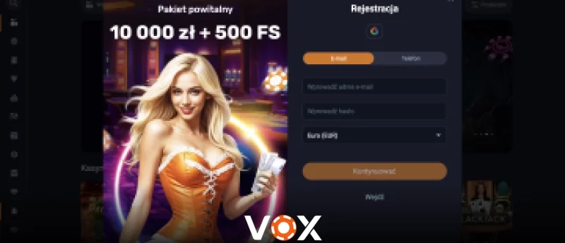 Vox Casino rejestracja – graj już w kilka minut
